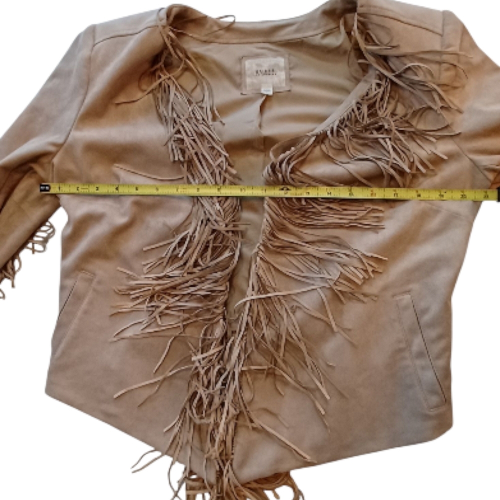 Guess Tan Fringe Women's Blazer - Picture 6 of 6